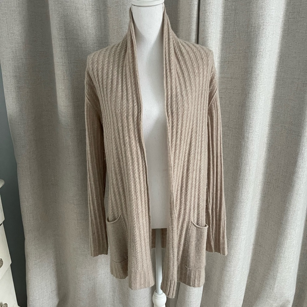 Kenar cashmere dusty rose gray cardigan sweater